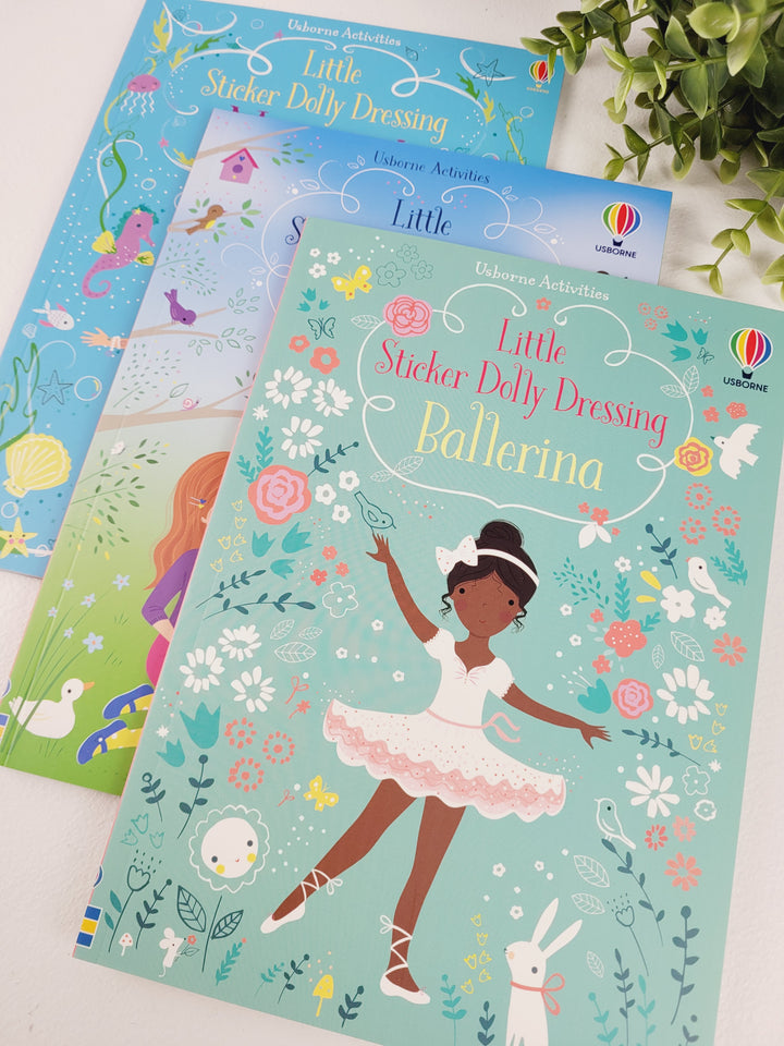 Books With Bree, Usborne Little Sticker Dolly Dressing Books