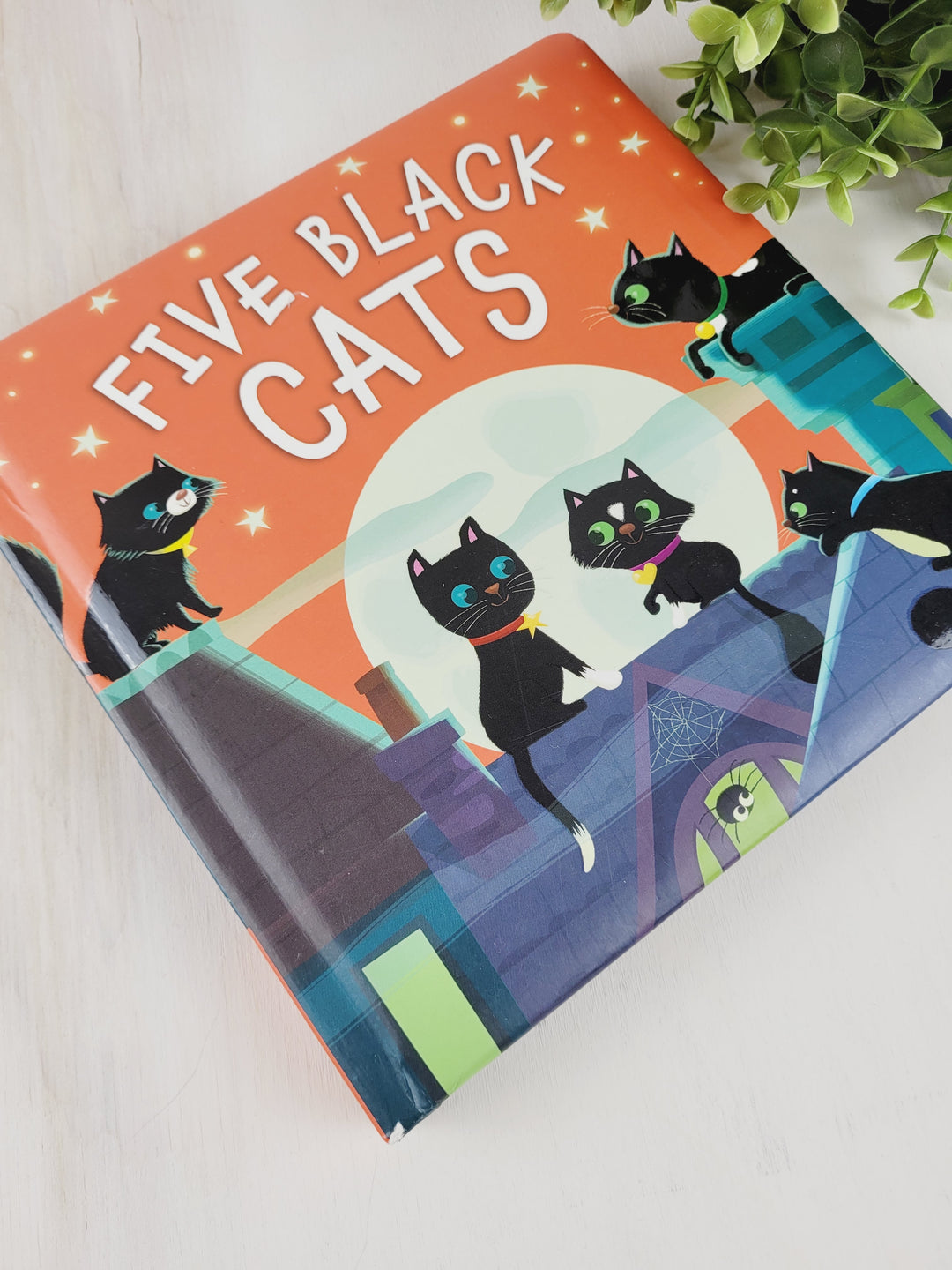 FIVE BLACK CATS HARDCOVER STORYBOOK EUC