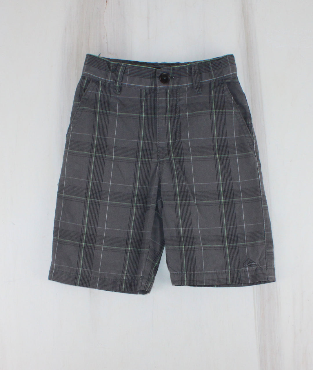 QUIKSILVER PLAID SHORTS 4Y PRE-LOVED