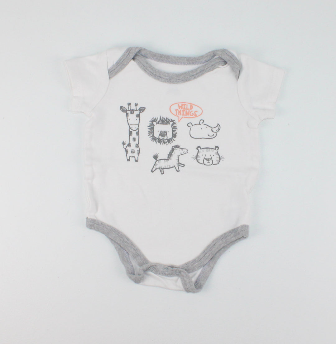 DUCK DUCK GOOSE WILD THINGS ONESIE 6-9M PRE-LOVED