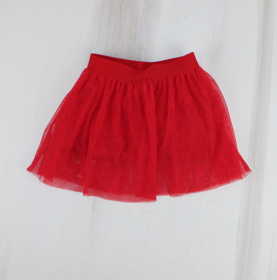 CARTERS RED TULLE SKIRT 2Y PRE-LOVED