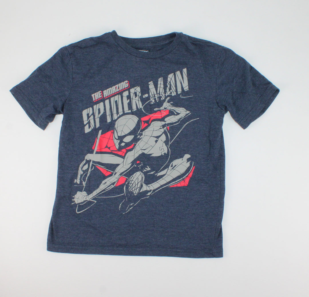 MARVEL SPIDERMAN BLUE TSHIRT 7-8Y PRE-LOVED