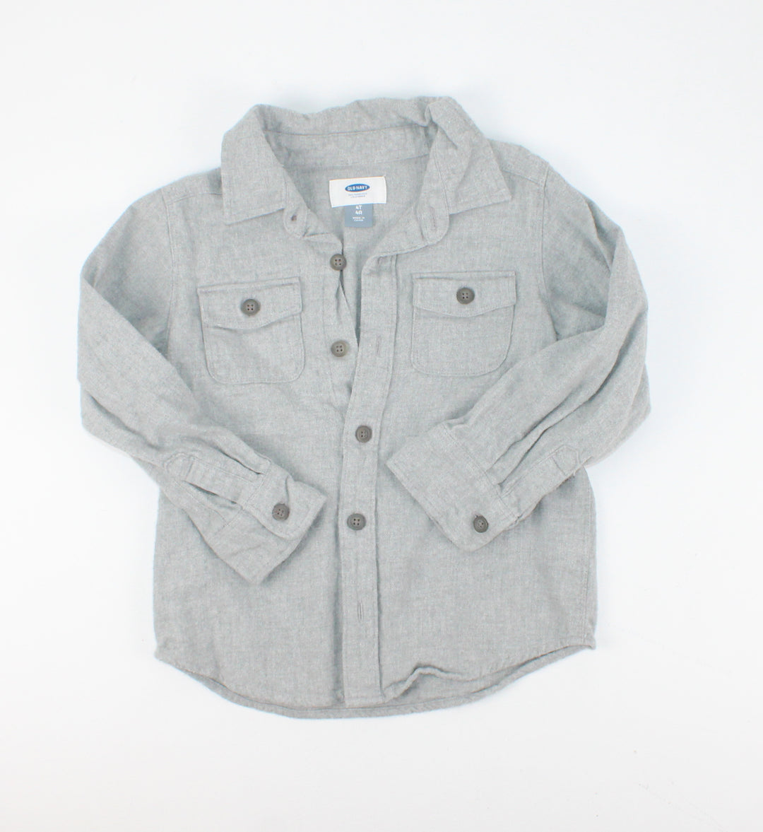 OLD NAVY GREY BUTTON TOP 4Y PRE-LOVED