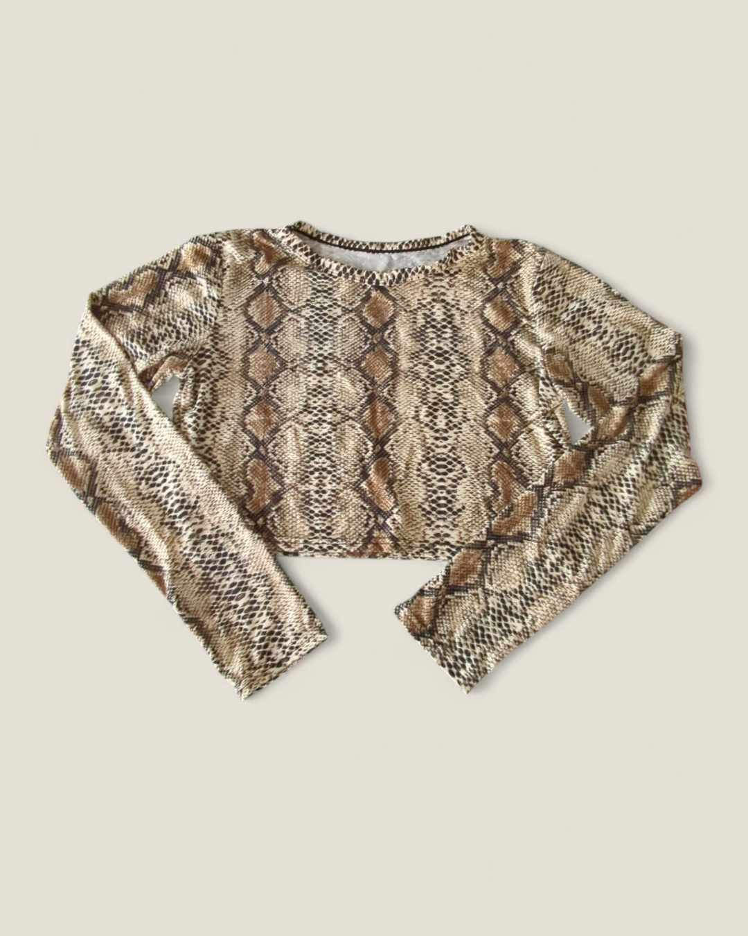 SNAKE SKIN CROP TOP LADIES XL PRE-LOVED