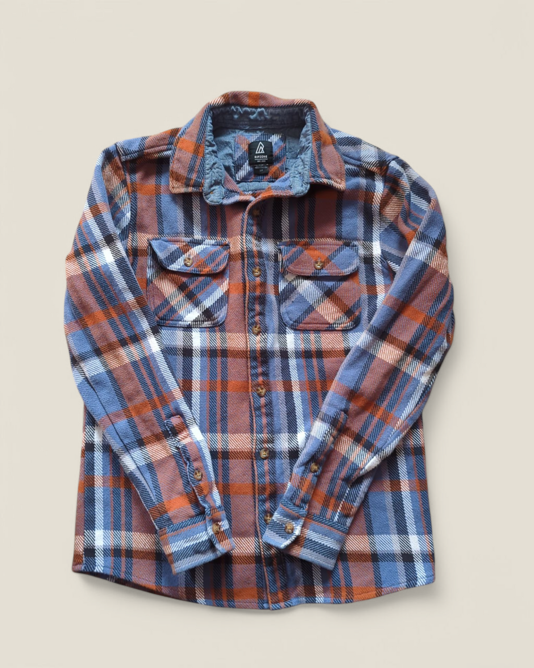 RIPZONE PLAID THICK TOP/JACKET MENS SMALL PRE-LOVED