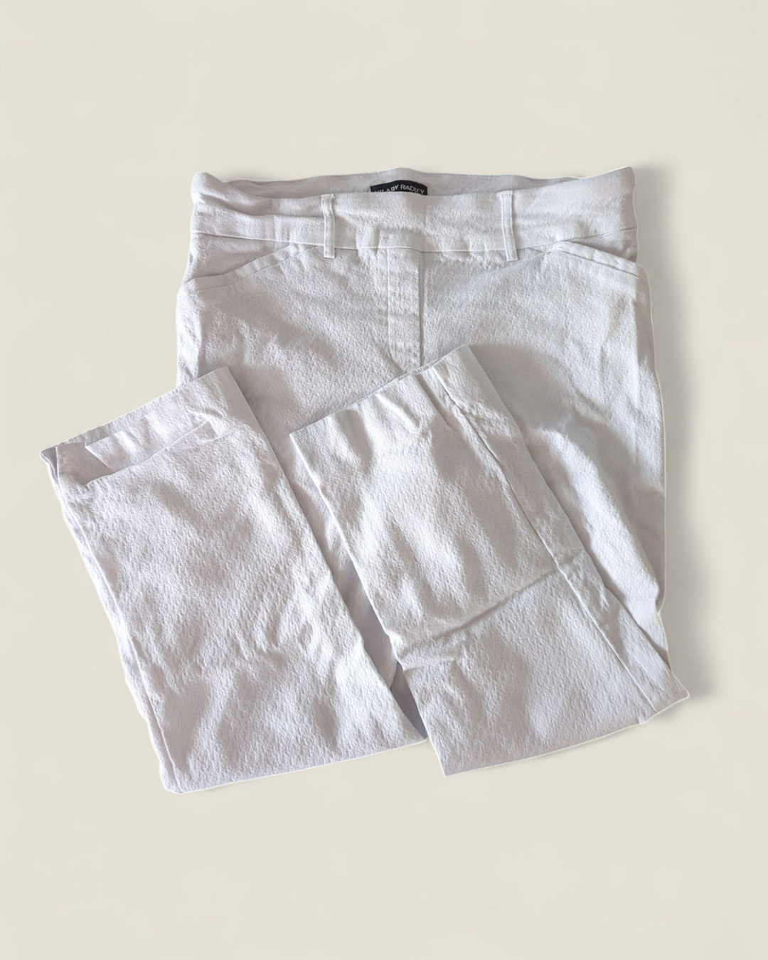 HILARY RADLEY WHITE CAPRIS DRESSY LADIES SIZE 10 PRE-LOVED