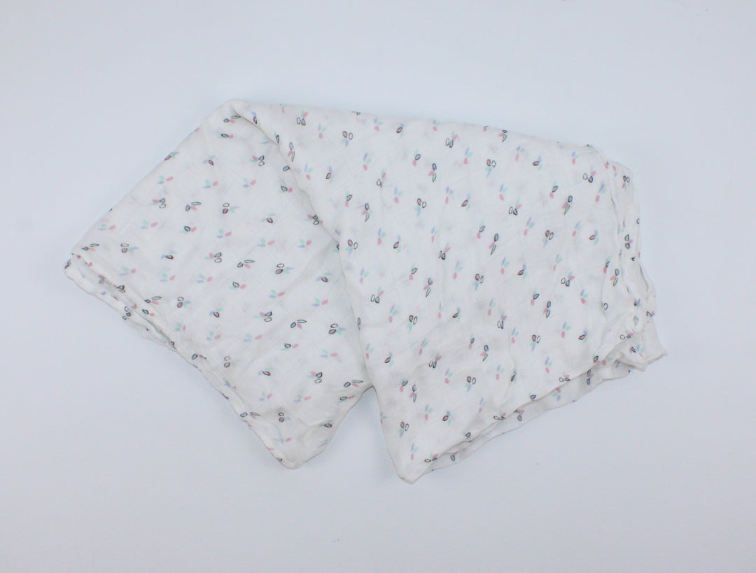 ADEN & ANAIS MUSLIN SWADDLE TINY CIRCLE FLORAL PRE-LOVED