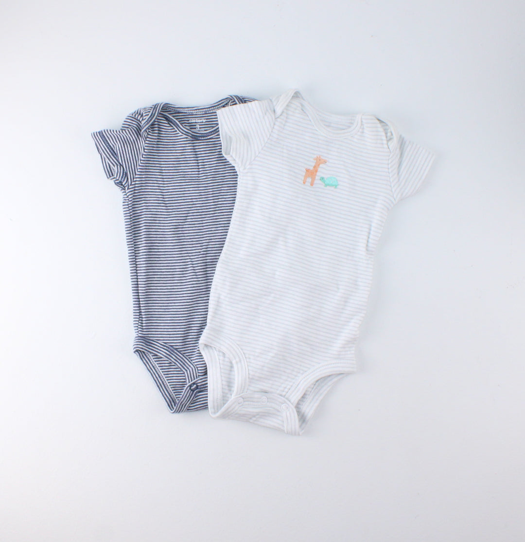 CARTERS 2 PACK ONESIES 3M PRE-LOVED