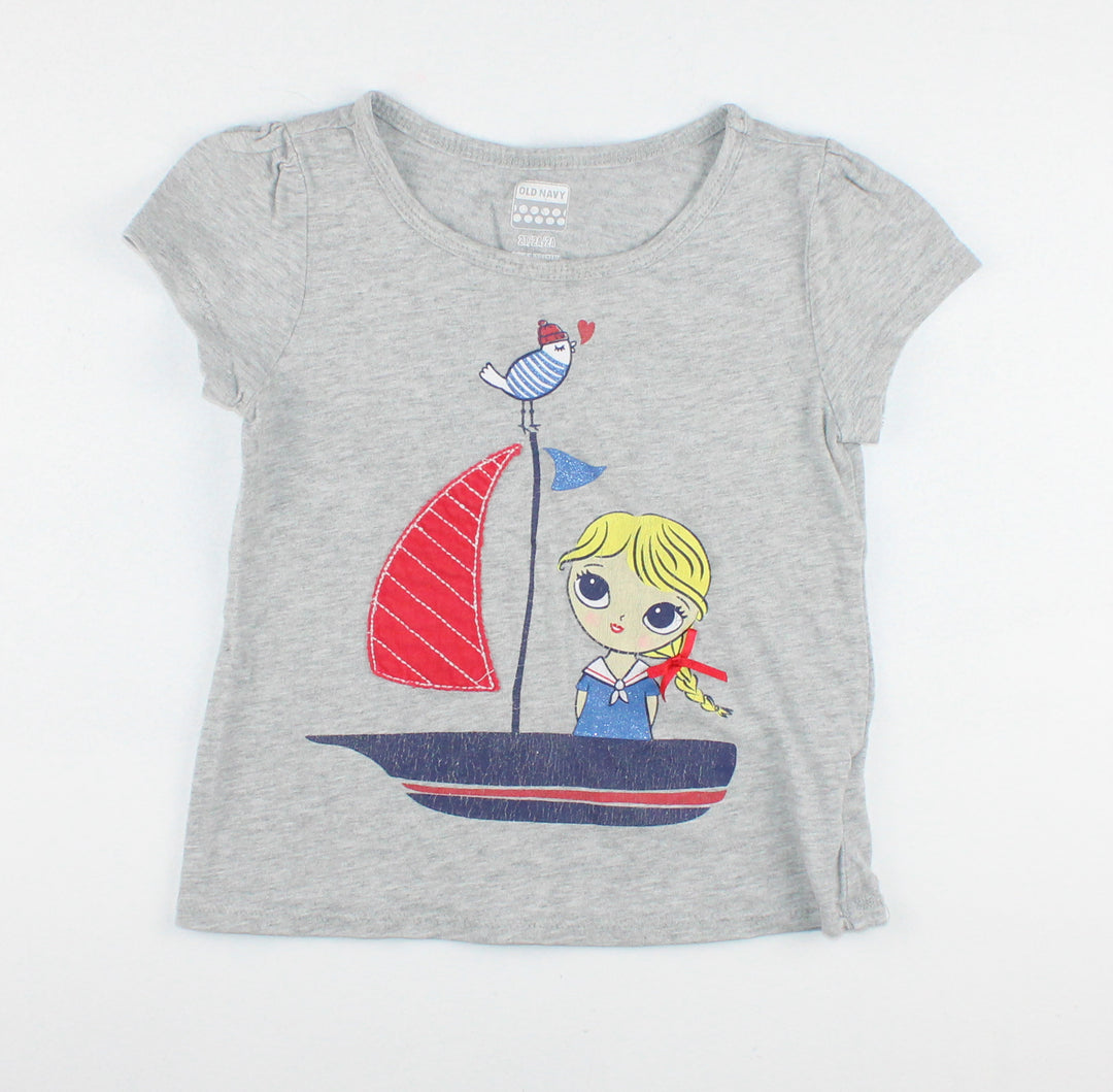OLD NAVY GREY TEE 2Y PRE-LOVED