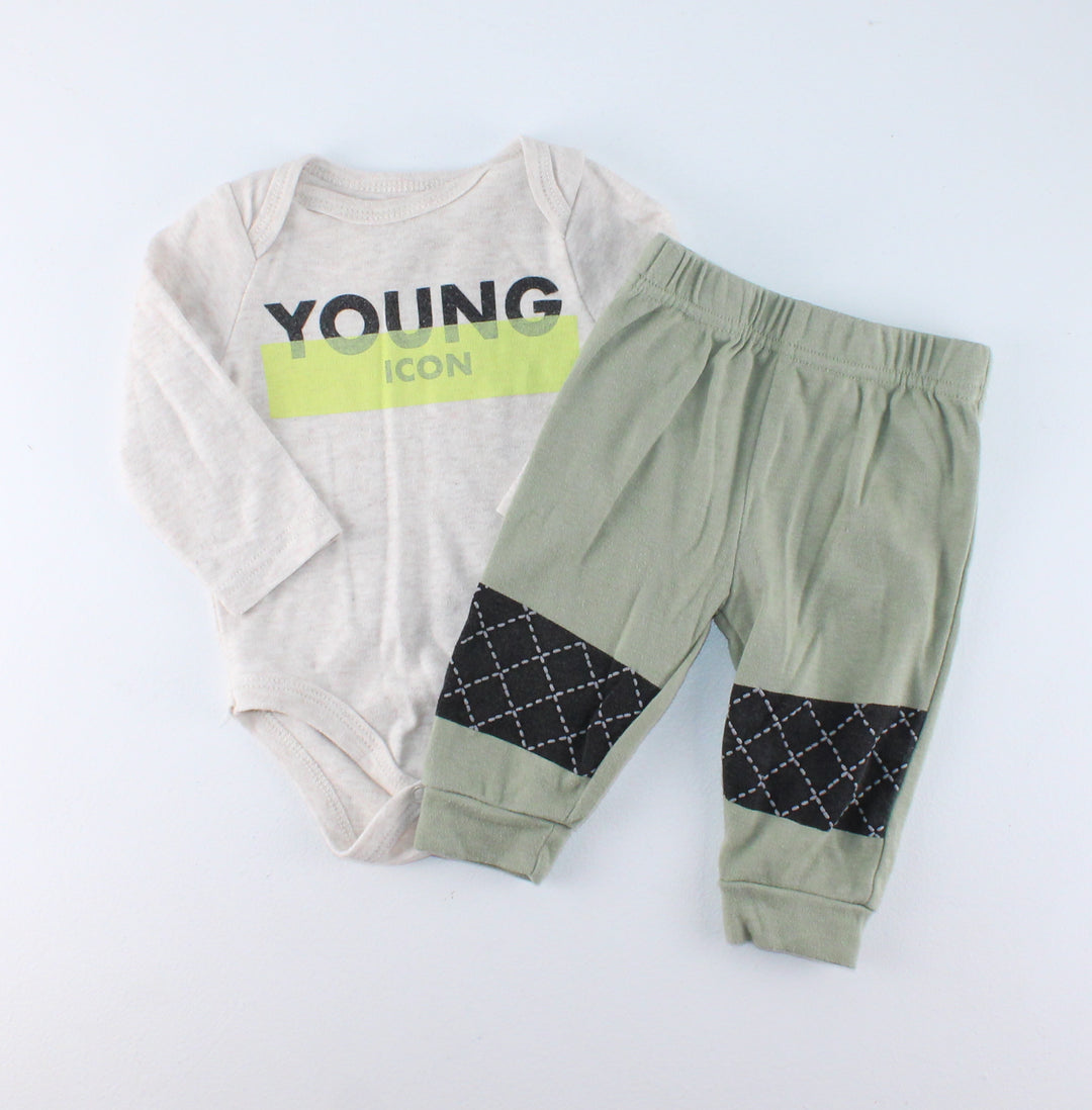 MONKEY BARS YOUNG ICON OUTFIT 3-6M PRE-LOVED