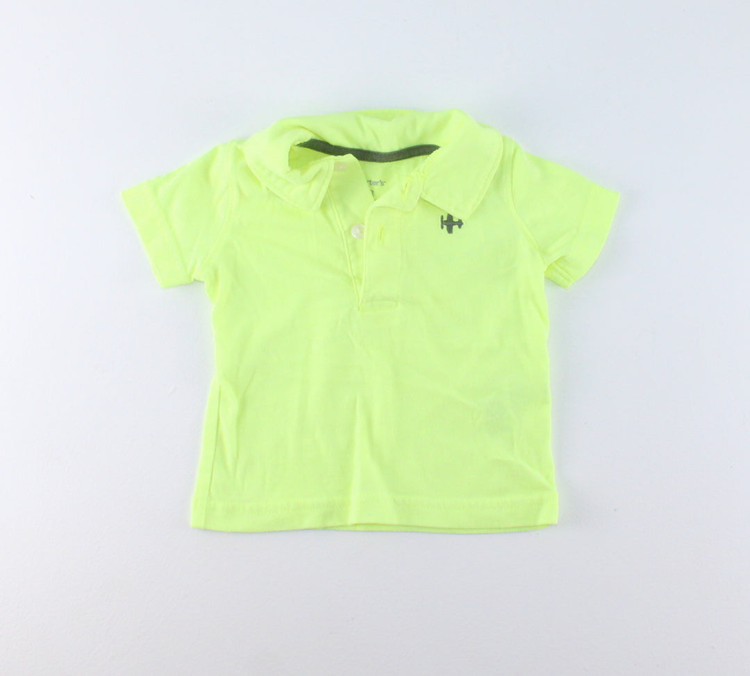 CARTERS YELLOW AIRPLANE NEON TOP 3M PRE-LOVED