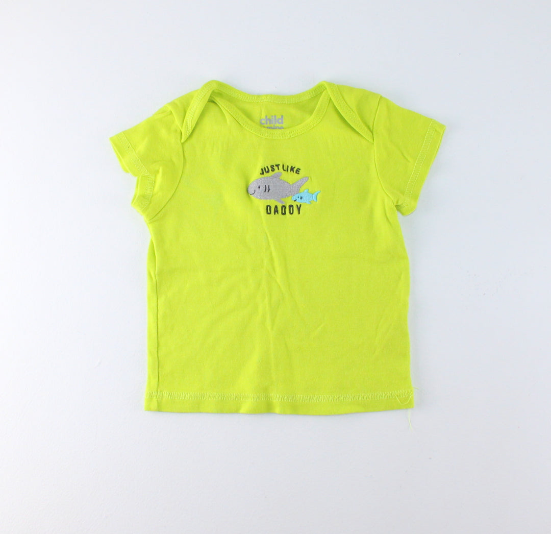 CARTERS JUST LIKE DADDY TEE 6-9M EUC