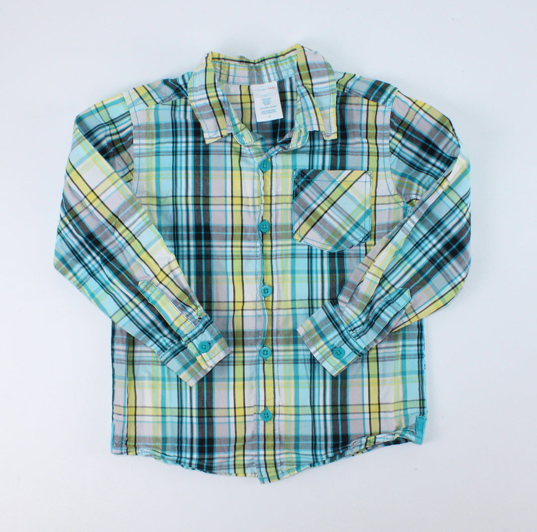 WONDER KIDS PLAID TOP 4Y PRE-LOVED