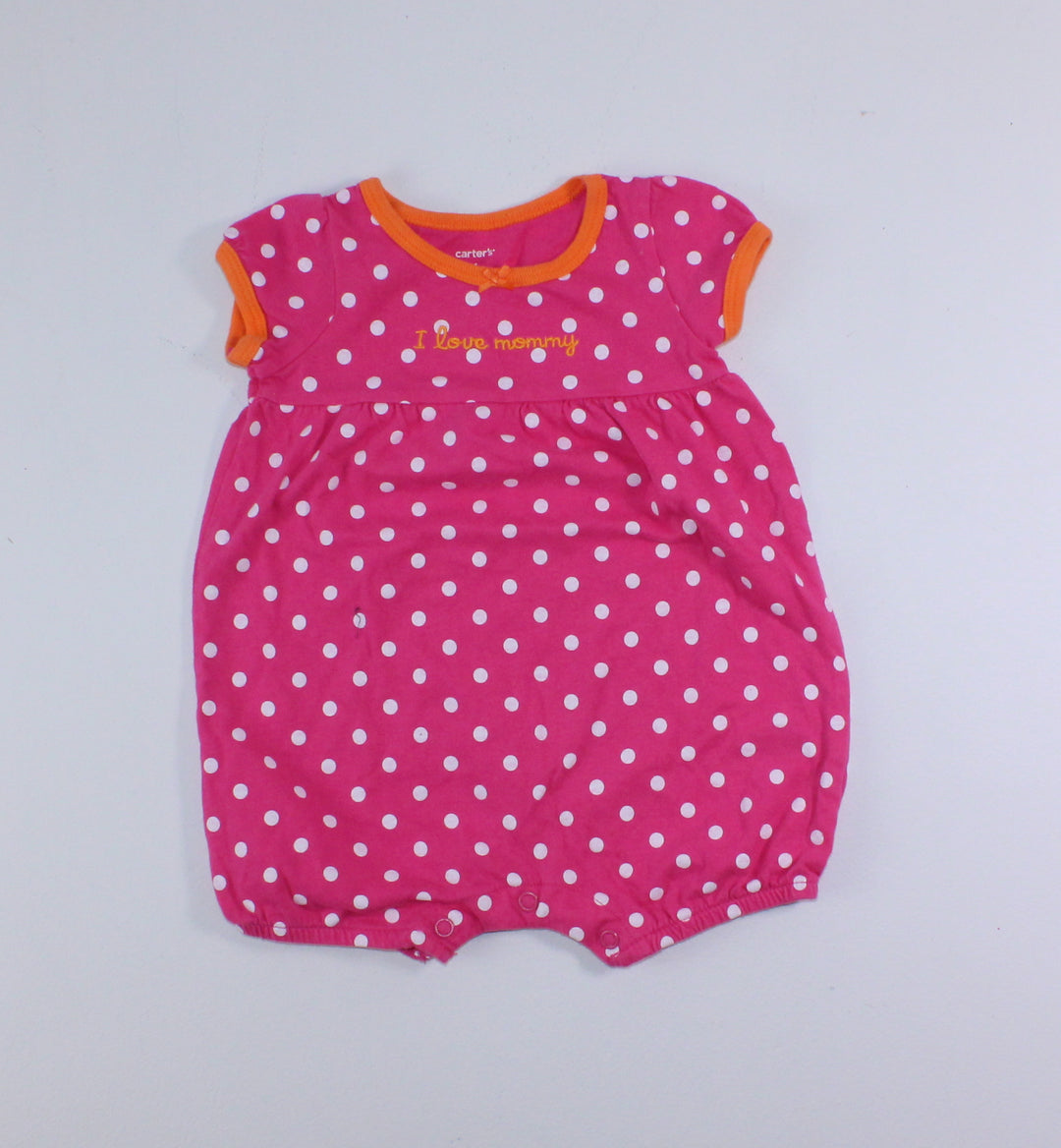 CARTERS I LOVE MOMMY ROMPER 6M PRE-LOVED