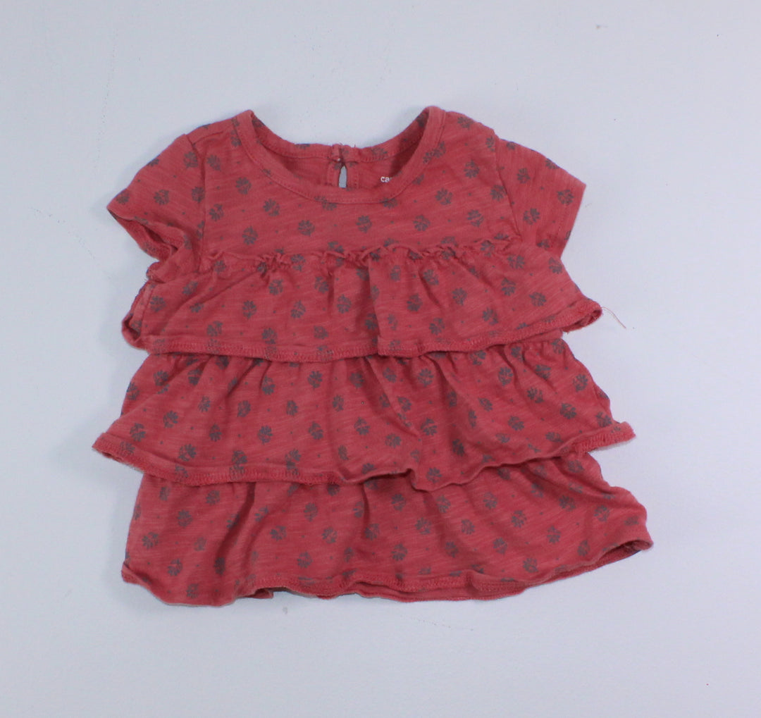 CARTERS RUFFLE TOP 9M PRE-LOVED