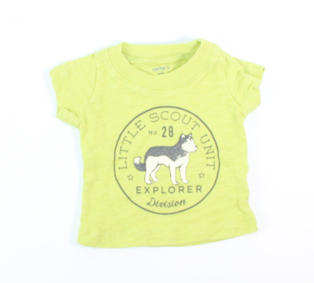 CARTERS LITTLE SCOUT UNIT TSHIRT NB PRE-LOVED