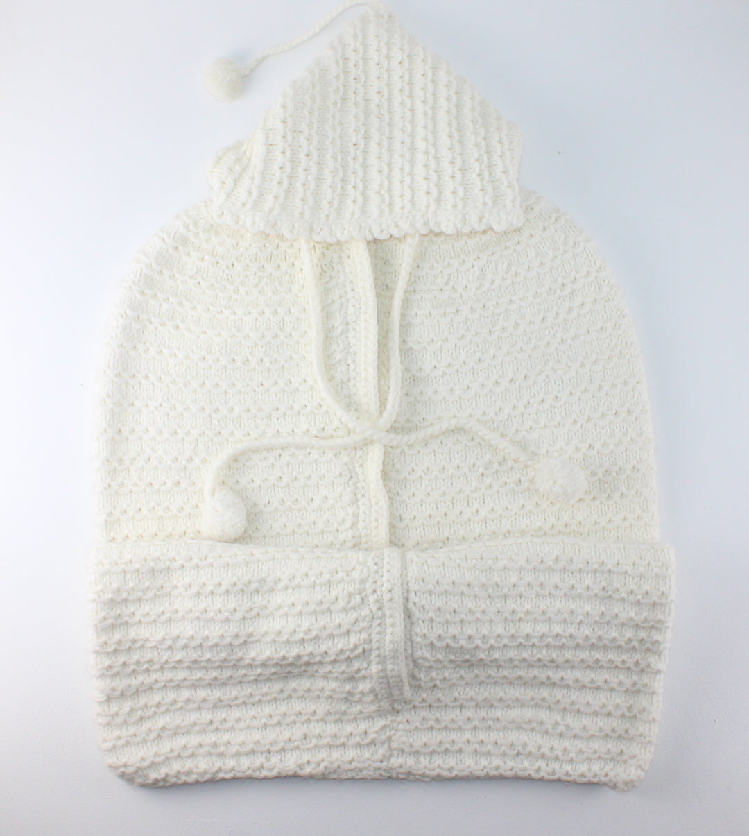HANDMADE WHITE HOODED BABY SLEEP SAC PRE-LOVED
