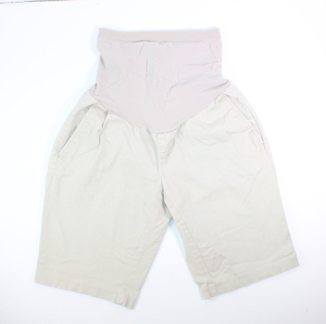 MOTHERHOOD MATERNITY TAN SHORTS SMALL PRE-LOVED