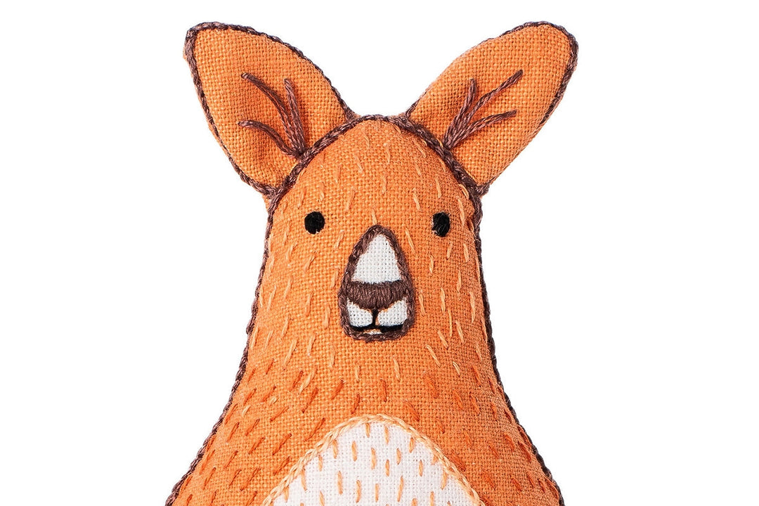 Kiriki Press, DIY Embroidered Doll Kit - Kangaroo & Joey