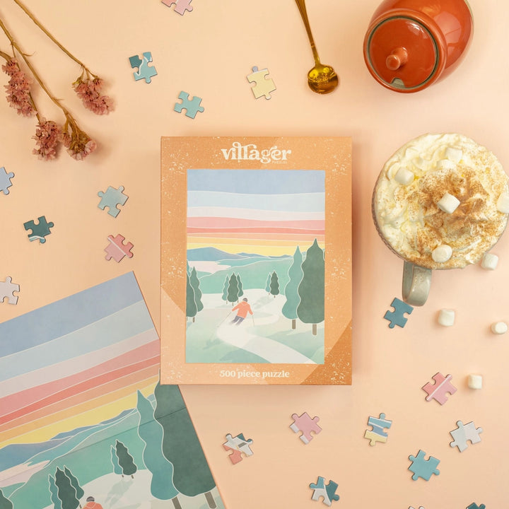 Villager Puzzles, Sunset Ski (500 Piece)