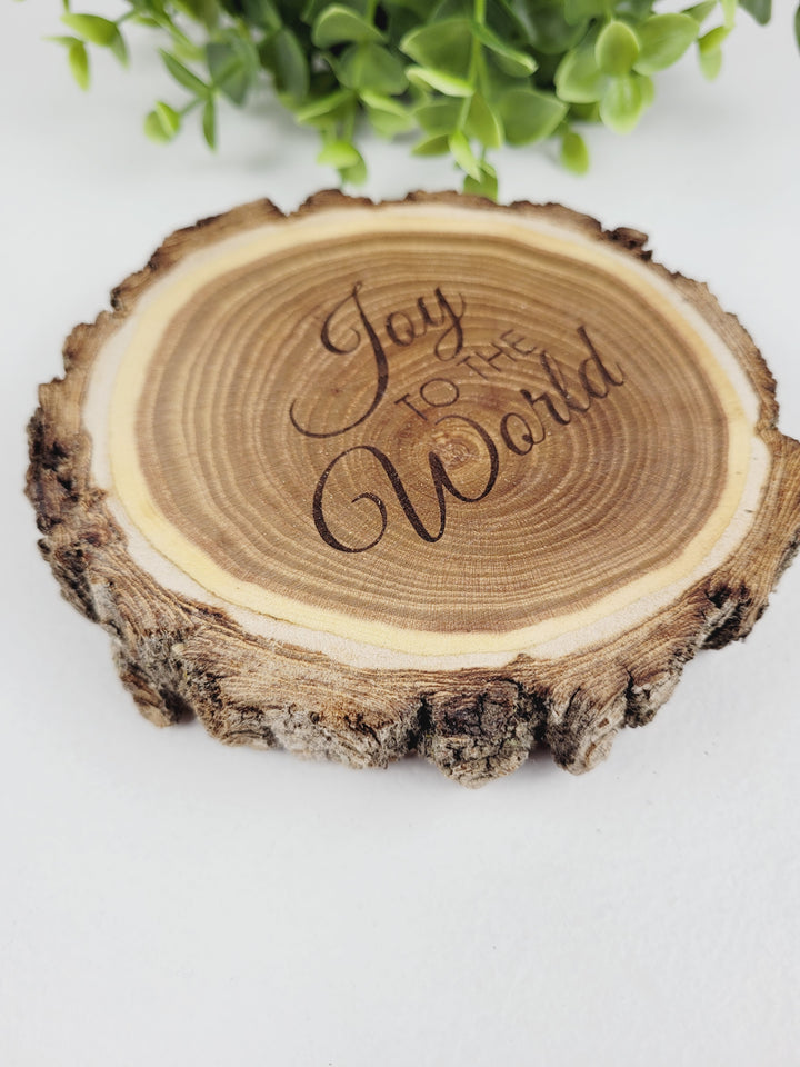 Rough Cut Dezigns, Live Edge Engraved Wood Coasters