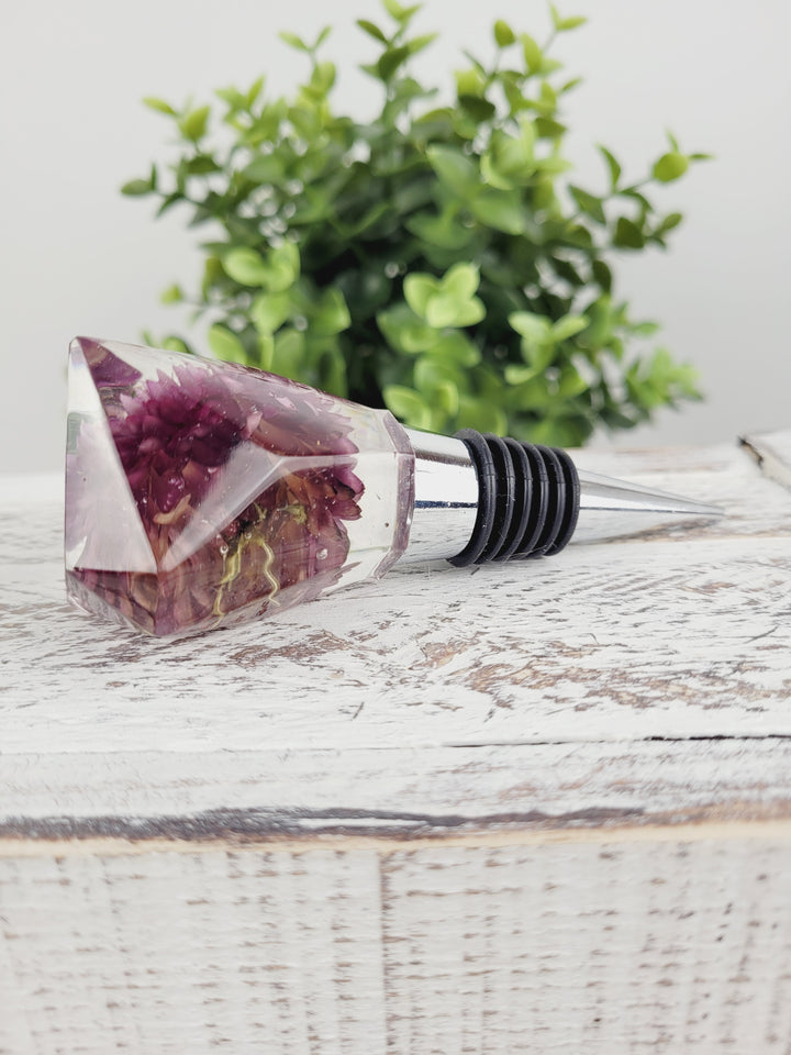 Little Pretty Designs, Floral Resin Bottle Stoppers