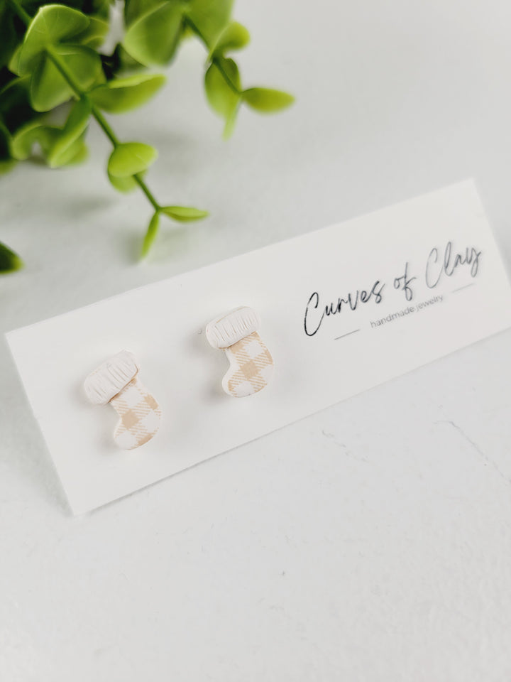 Curves of Clay, Holiday Stud Earrings