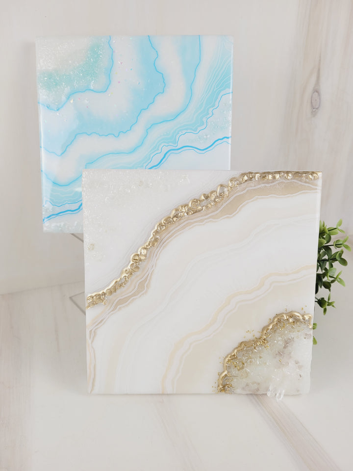 Kristi Scott Art, Geode Resin Wall Art