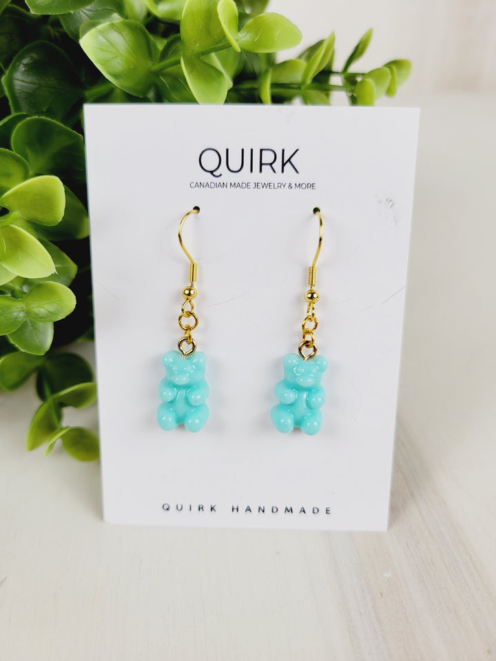 Quirk Handmade Jewelry, Gummy Bear Dangle Earrings