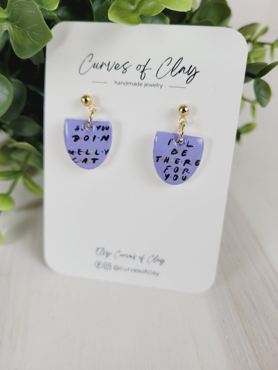 Curves of Clay, Everyday Dangle Earrings