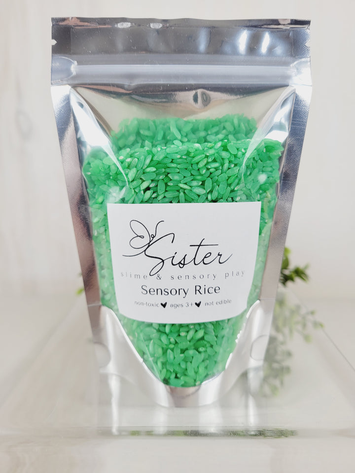 Sister Slime & Sensory Play, Sensory Rice