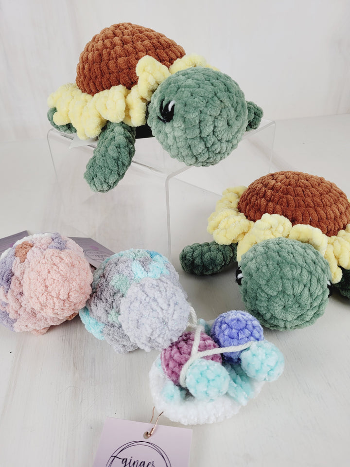 Ginger Made By Jenn, Crochet Turtle Plush