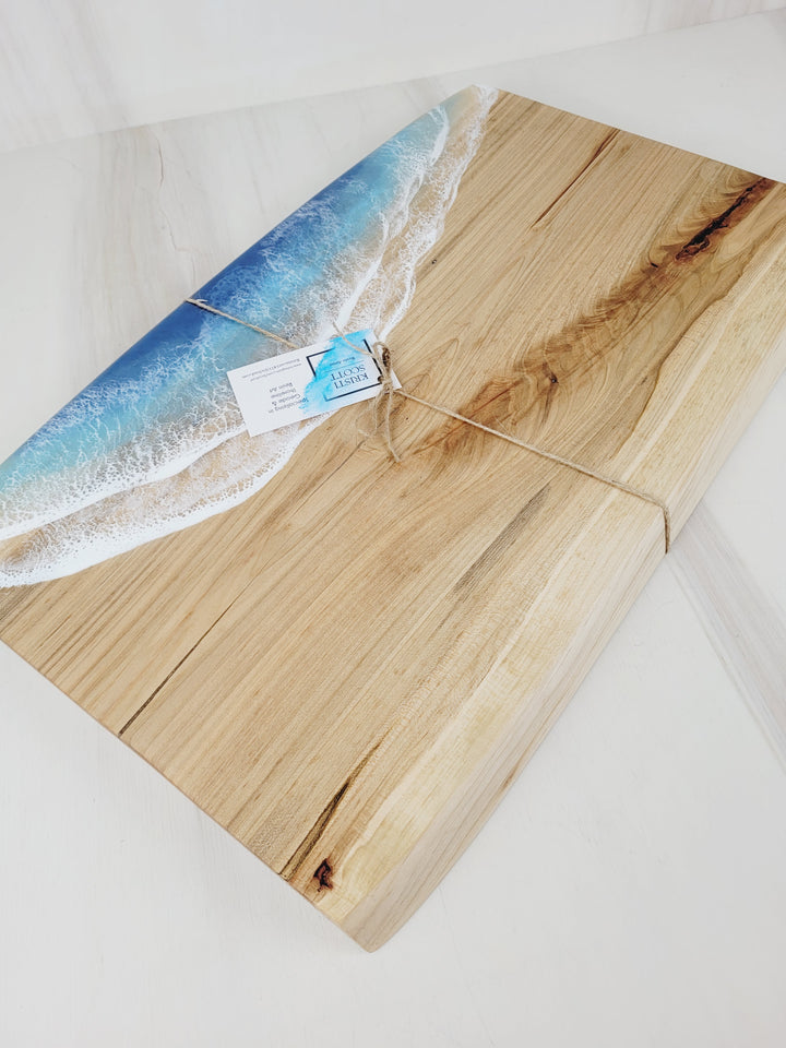 Kristi Scott Art, Resin Shoreline Charcuterie Boards