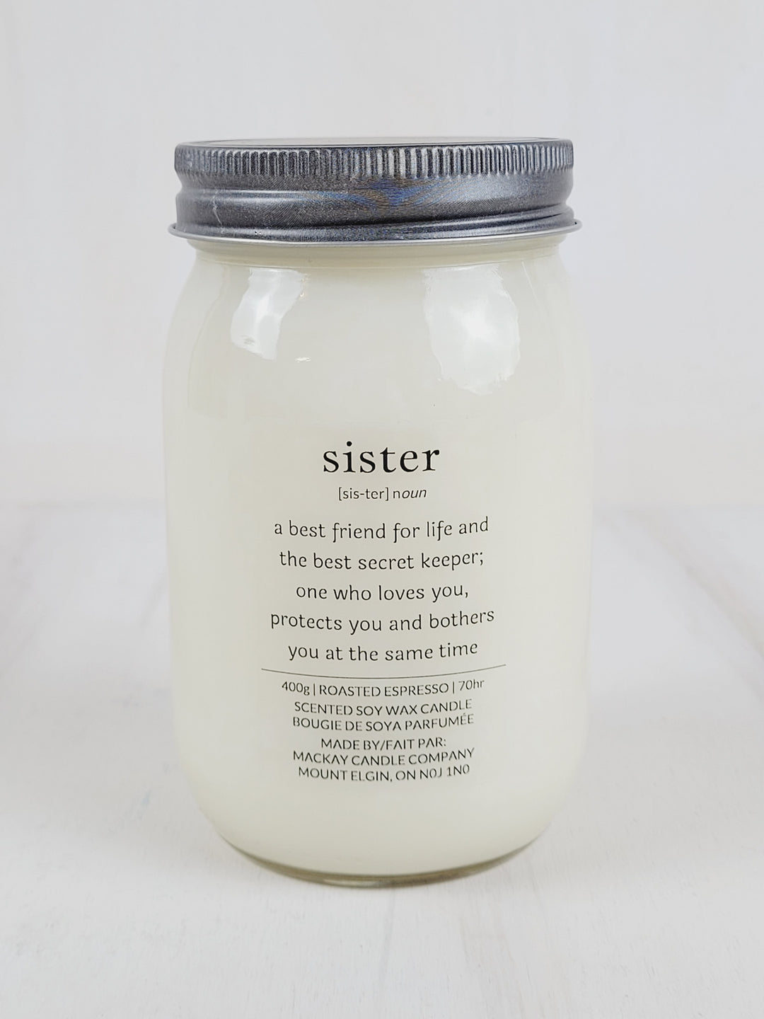 Mackay Candle Company, Definition Candles - Sister