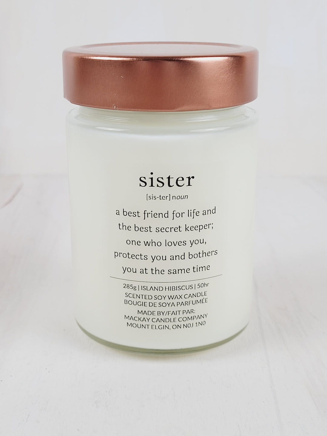 Mackay Candle Company, Definition Candles - Sister