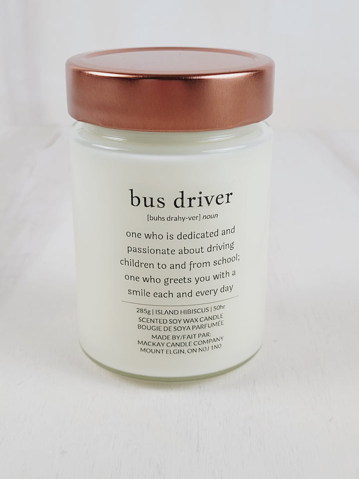 Mackay Candle Company, Definition Candles - Bus Driver