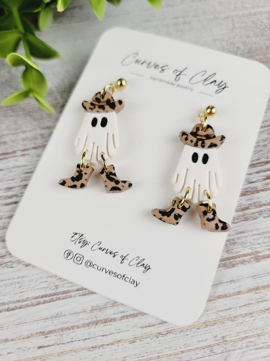 Curves of Clay, Autumn and Halloween Dangle Earrings