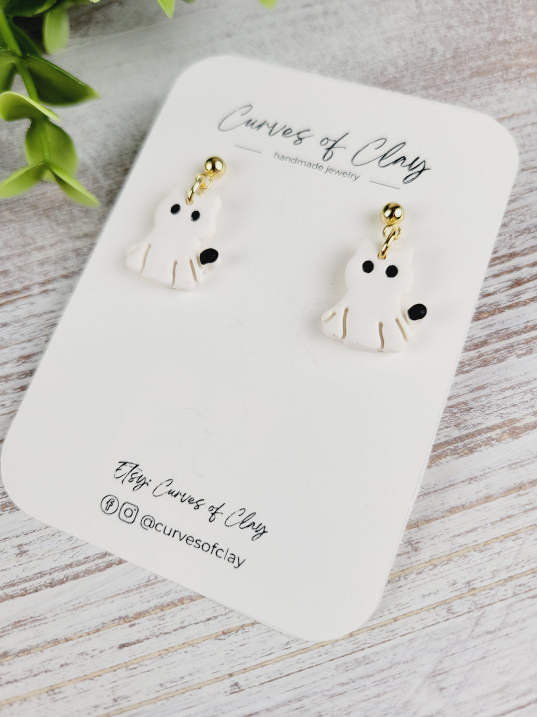 Curves of Clay, Autumn and Halloween Dangle Earrings