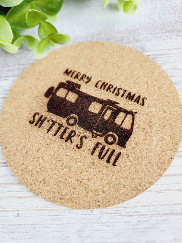 Rough Cut Dezigns, Holiday Themed Cork Coasters