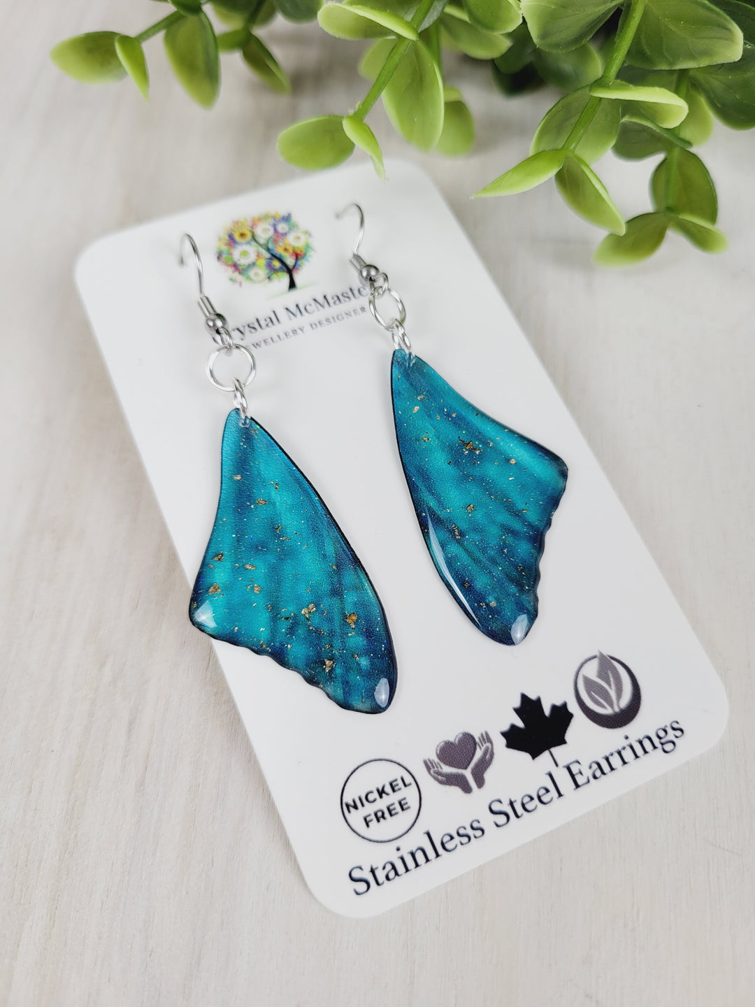 Crystal McMaster Jewellery, Earth Goddess Collection, Dangle Earrings