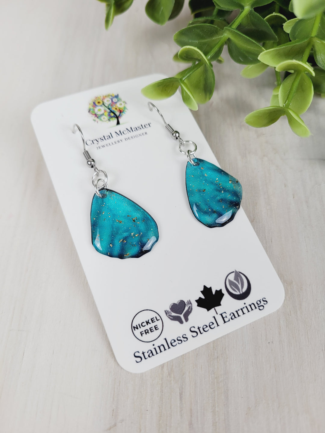 Crystal McMaster Jewellery, Earth Goddess Collection, Dangle Earrings