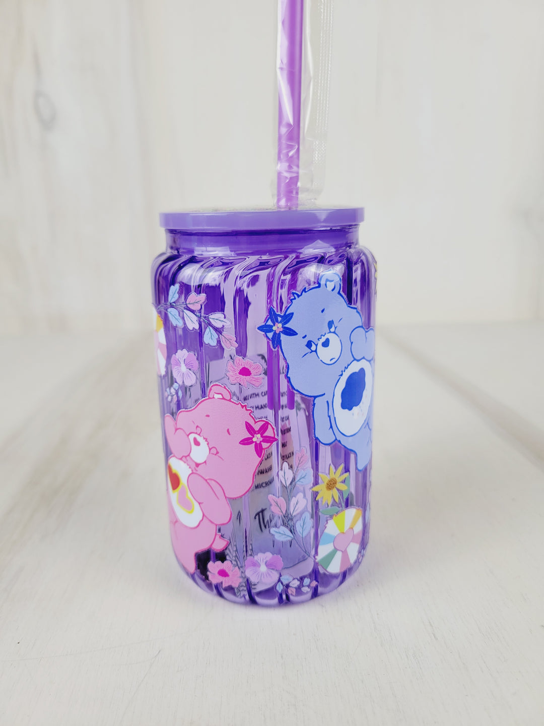 Lindsay's Creations, Fog & Glitter Glass Tumbler with Lid