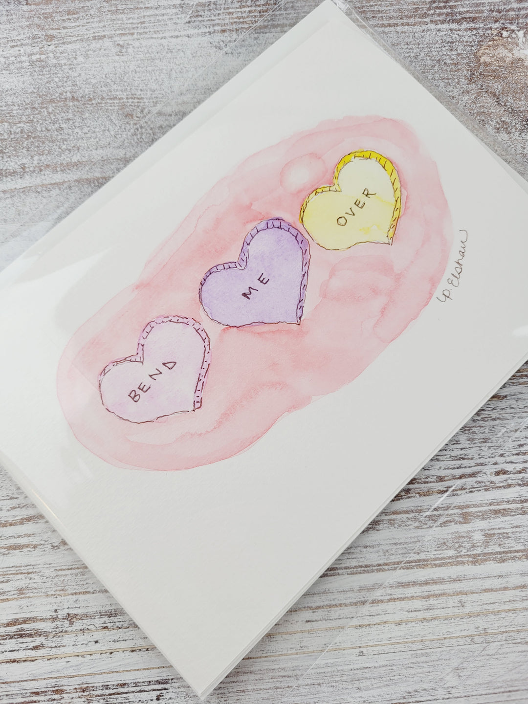 Original Art by Paige Elshaw, Valentines Watercolour Greeting Cards (5x7)