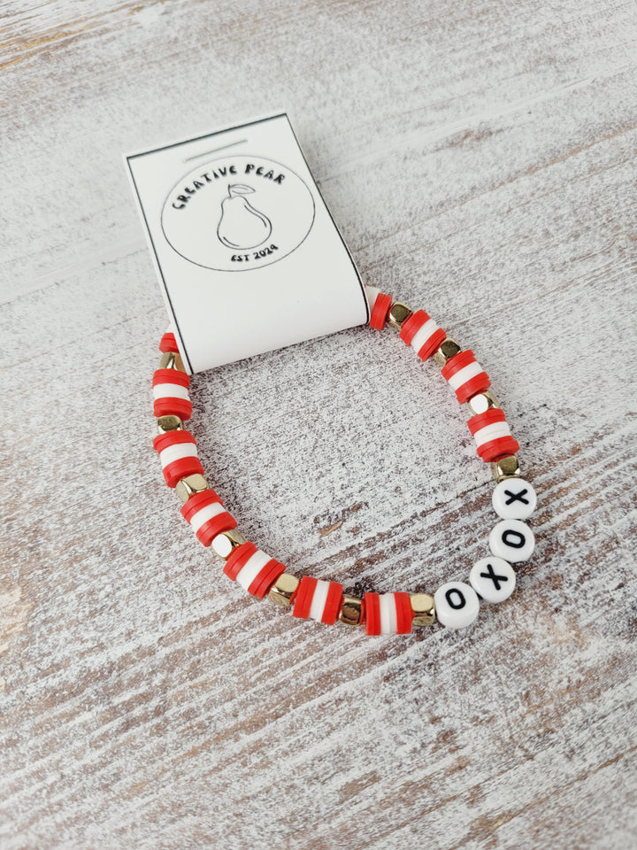 Creative Pear, Letterbead Clay Bracelets -Valentines Collection