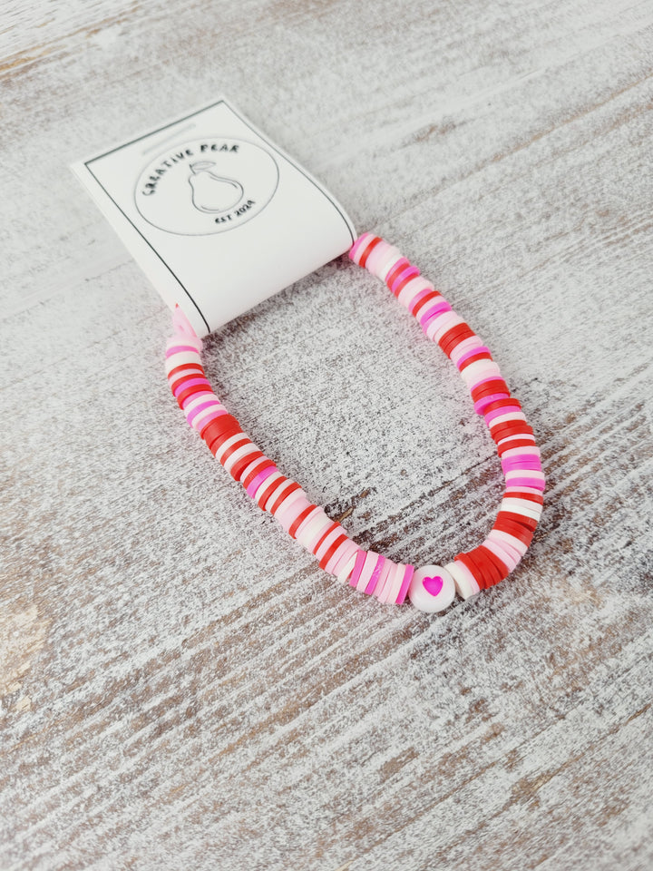 Creative Pear, Letterbead Clay Bracelets -Valentines Collection