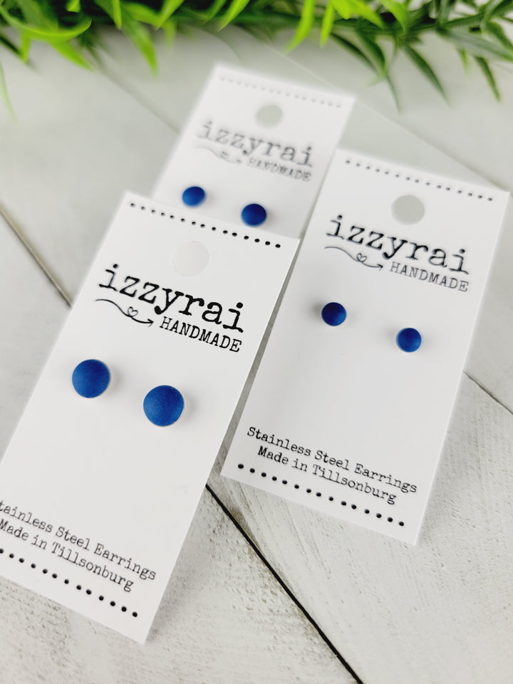 Izzyrai Handmade, Matte Finish Stud Earrings