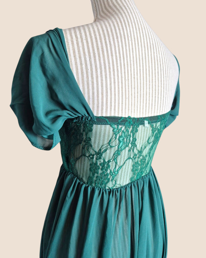 Pre-Loved Emerald Green Sheer Dress Ladies Small | Betty’s Marketplace