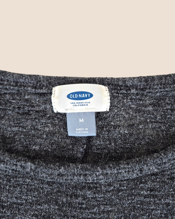 Pre-Loved Old Navy Charcoal &amp; Grey Long Sleeve Top Ladies Medium | Betty’s Marketplace