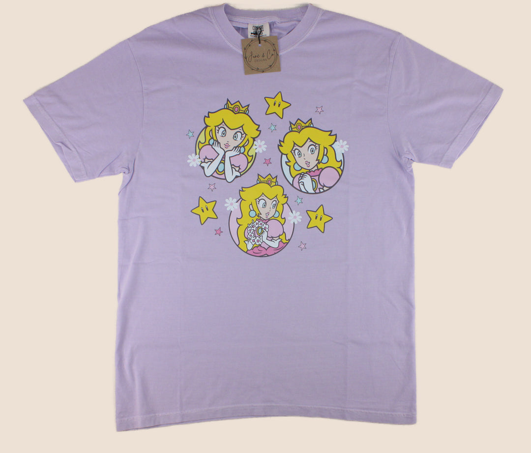 June & Co Designs, Lilac Princess Peach Premium Adult Tees