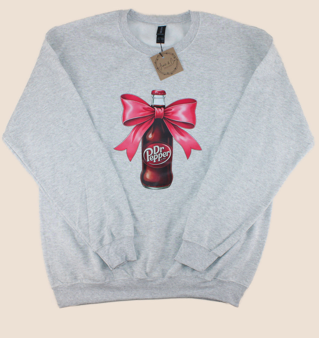 June & Co Designs, Soda Pop Bow Beverage Crewnecks